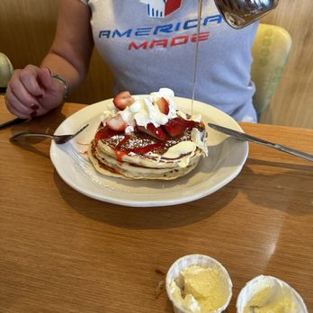 Dot Coffee Shop - Strawberry Pancakes - American Near Me - Houston, Texas
