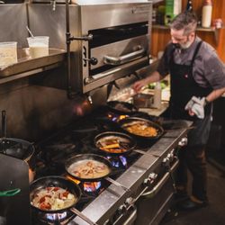 Homestyle Restaurant - Chef Christian preparing dinner.