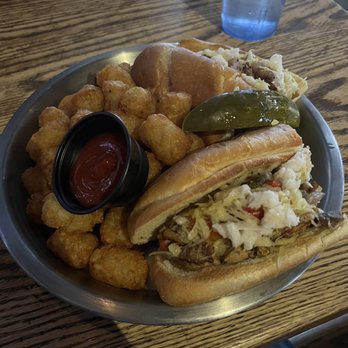 BRIX - Cortland - Philly sandwich with tots (vegan) - Chicken Wings Near Me - Cortland, New York BRIX - Cortland - Philly sandwich with tots (vegan) - Chicken Wings Near Me - Cortland, New York