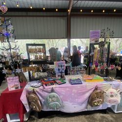 BeadYourOwnSelf - An example of our table set up vendor style (Holiday Winter Fest 2023)