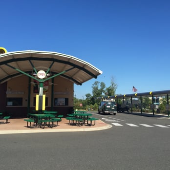Sonic Drive-In - Outside, showing outside seating and pull-in stations - Fast Food Near Me - Flemington, New Jersey