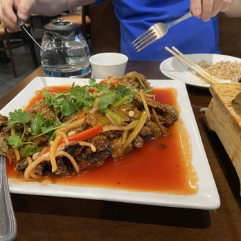 Vege Valley  - Vege fish with pine nut?? Tastes like sweet and sour fish! Excellent and masterfully prepared - Vegetarian Near Me - San Gabriel, California