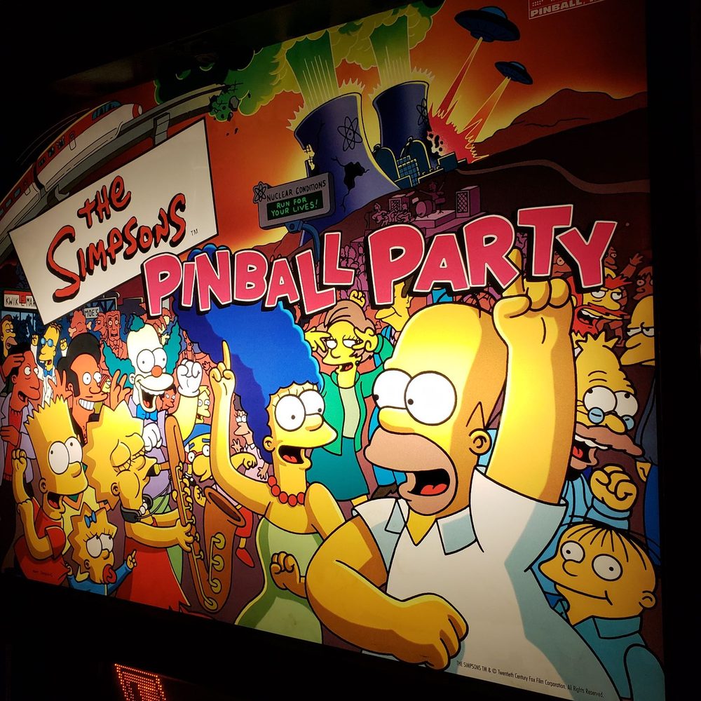 Homer says, "play pinball!"