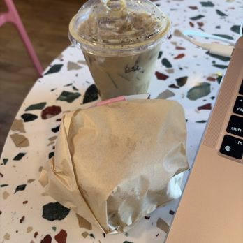 Allez Cafe - breakfast sando + black sesame latte - Coffee & Tea Near Me - Chicago, Illinois