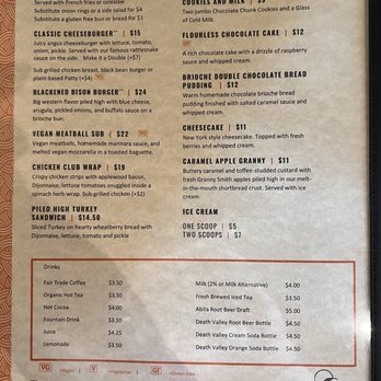 Badwater Saloon - Menu 2 - American Near Me - Death Valley, California