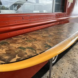 La Bandera Food Truck - Surf board counter top - pretty cool