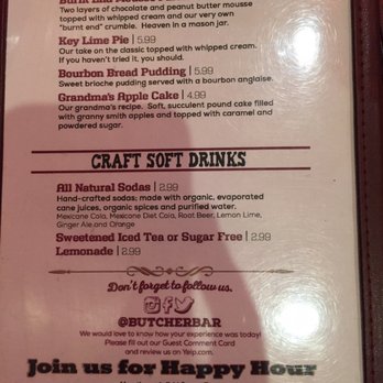 Butcher Bar - Menu: 11/3/16 - Barbeque Near Me - Astoria, New York Butcher Bar - Menu: 11/3/16 - Barbeque Near Me - Astoria, New York