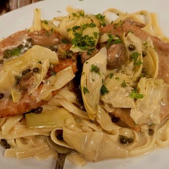 Red White & Brew - Romano Crusted Breast Of Chicken Over Fettuccine - American Near Me - Mesa, Arizona Red White & Brew - Romano Crusted Breast Of Chicken Over Fettuccine - American Near Me - Mesa, Arizona