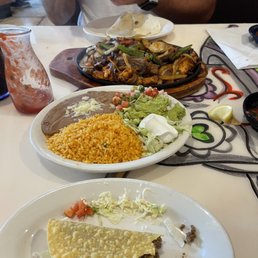 Our fajitas and side taco