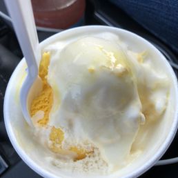 So good! Pineapple and coconut ice cream.