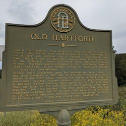 Old Hartford Historical Marker - Old Hartford Historical Marker, Hawkinsville GA