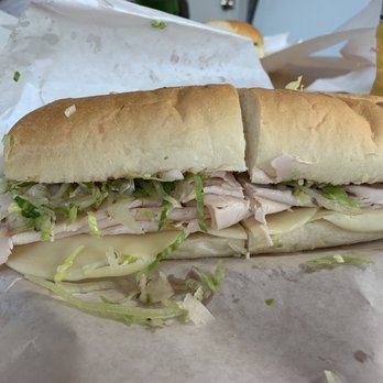 Tastee Sub Shop - Turkey, provolone, mayo, lettuce, oil, vinegar, salt and pepper on a white roll - Delis Near Me - Edison, New Jersey