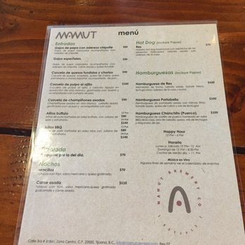 Mamut Cervecería - Menu June 2018 - Beer Bar Near Me - Tijuana, BCN