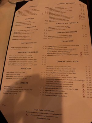 Menu photo 5 Mastro's Steakhouse Scottsdale, AZ