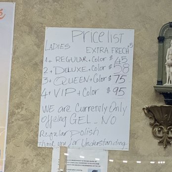 Al Nails - All of the prices are out to see. The pedicure is fantastic! - Nail Salons Near Me - Prattville, Alabama Al Nails - All of the prices are out to see. The pedicure is fantastic! - Nail Salons Near Me - Prattville, Alabama