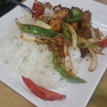 Vietnam House - Stir fried lemongrass tofu with steamed rice - Vietnamese Near Me - Seattle, Washington Vietnam House - Stir fried lemongrass tofu with steamed rice - Vietnamese Near Me - Seattle, Washington