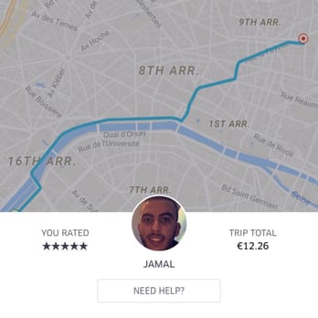 Uber - Trip 1 with Jamal - Taxis Near Me