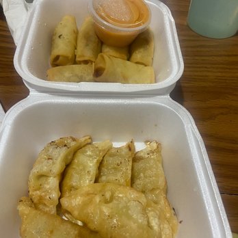 Mikado Sushi & Grill - Vegetable Spring Roll and Gyoza - Japanese Near Me - Lansing, Michigan