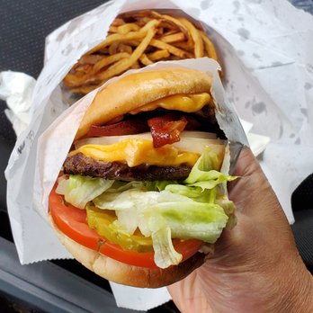 PICK-QUICK Drive In - A double deluxe with bacon. - Fast Food Near Me - Seattle, Washington PICK-QUICK Drive In - A double deluxe with bacon. - Fast Food Near Me - Seattle, Washington