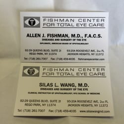Fishman Center For Total Eye Care - Fishman Center for Total Eye Care, 92-29 Queens Blvd., Suite 2I. Use medical entrance is on Horace Harding.