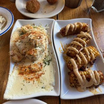 Hyman's Seafood - Corn appetizer and another delicious item that I forgot the name of sorry! - Seafood Near Me - Charleston, South Carolina Hyman's Seafood - Corn appetizer and another delicious item that I forgot the name of sorry! - Seafood Near Me - Charleston, South Carolina