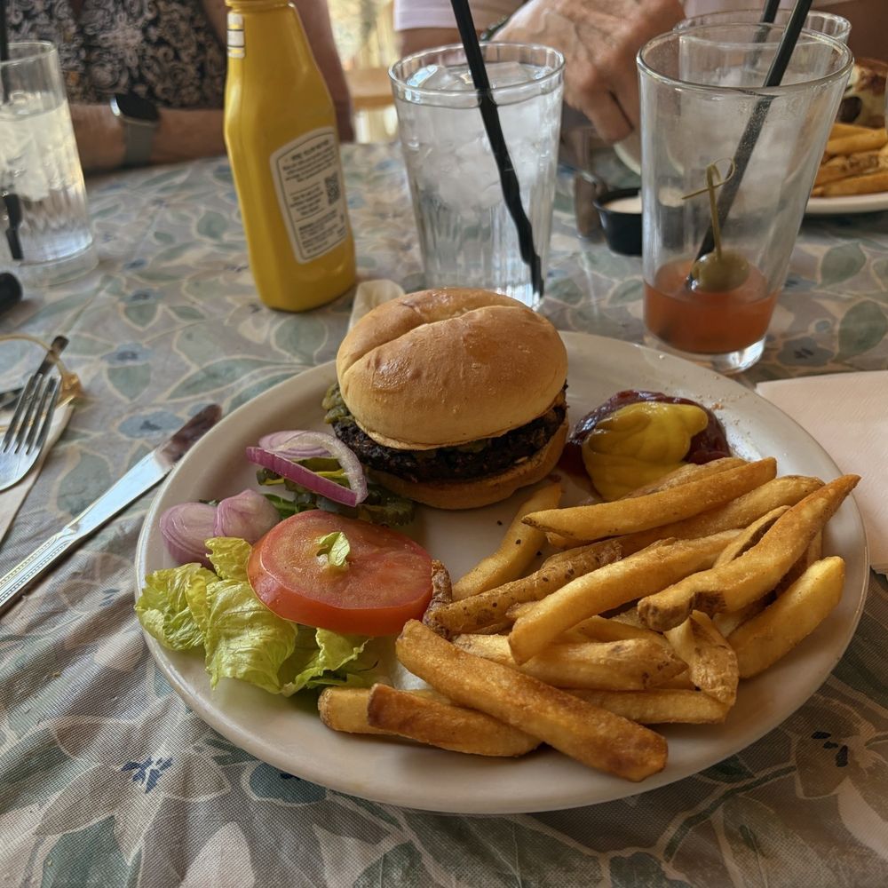Hualapai Mountain Resort - Black Bean Burger  and great   Bloody Mary you can see it was great - Resorts Near Me - Kingman, Arizona