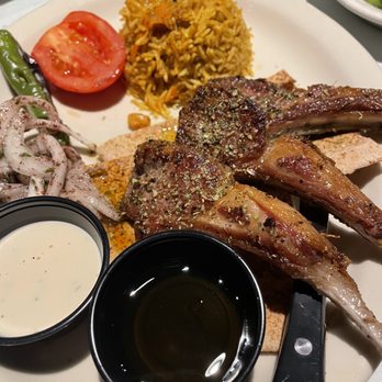 Deema - Lamb chops, Deema salad, cheese and bread. - Turkish Near Me - Fort Wayne, Indiana Deema - Lamb chops, Deema salad, cheese and bread. - Turkish Near Me - Fort Wayne, Indiana