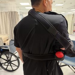 Hoag Orthopedic Institute Surgery Center - My shoulder immobilizer before leaving the recovery room
