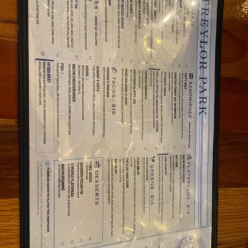 Treylor Park - Menu - New American Near Me - Savannah, Georgia