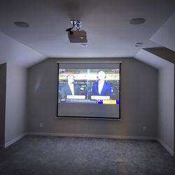 Anything Electronics - Home theater after screen and surround sound installed