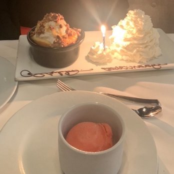 Steak 48 - Ultimate Warm Vanilla Caramel Cake and blood orange sorbet - Steakhouses Near Me - Beverly Hills, California Steak 48 - Ultimate Warm Vanilla Caramel Cake and blood orange sorbet - Steakhouses Near Me - Beverly Hills, California