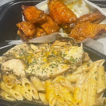 Hungry AF - Chicken Alfredo Maybe honey garlic lemon pepper wings - Chicken Wings Near Me - Decatur, Georgia