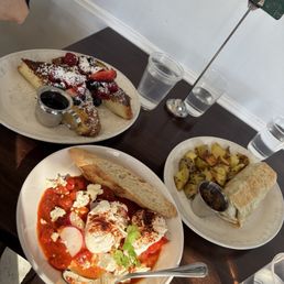 Shakshuka (V), Breakfast Burrito, French Toast Shakshuka (V), Breakfast Burrito, French Toast