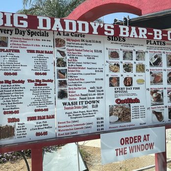 Big Daddy's BBQ - Menu - Barbeque Near Me - San Jacinto, California