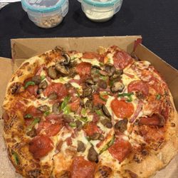 Pizza Hut - They couldn't even slice the pizza. There is no bottom.
