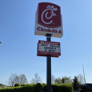 Chick-fil-A - ows a sign for chick - fil - a - Fast Food Near Me - Homewood, Alabama