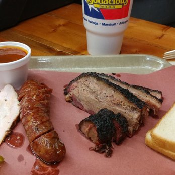 Bodacious Bar-B-Q - Moist brisket, burnt ends, and jalapeño sausage - AMAZING! - Barbeque Near Me - Longview, Texas