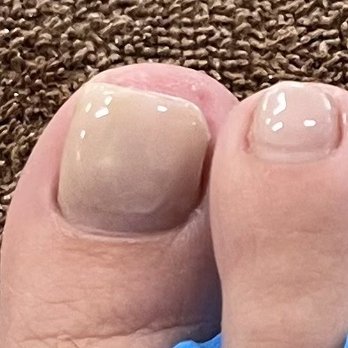 Nail Toepia - Basic Pedicure. Nail polish did not filled the nail and was goopy - Nail Salons Near Me - Kalispell, Montana