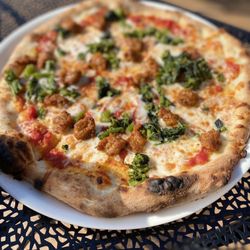 Basilico - Sausage & Rapini Pizza.