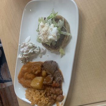 Ortegas Restaurant - Asada sope, carne en su jugo, chicharron with papas - Buffets Near Me - Rosarito, BCN