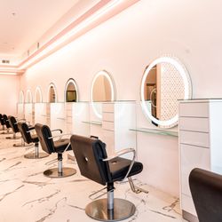 Bond Hair Bar - Our main salon floor featuring individual styling stations.