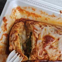 Chile Relleno wet burrito absolute fire!! And the beans inside are the best I;ve ever tasted.