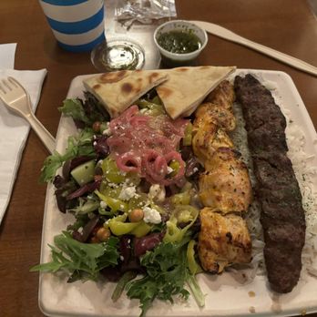Luna Grill Dana Point - Chicken and Chicken Kabob & Koobideh Kabob Plate - Mediterranean Near Me - Dana Point, California Luna Grill Dana Point - Chicken and Chicken Kabob & Koobideh Kabob Plate - Mediterranean Near Me - Dana Point, California