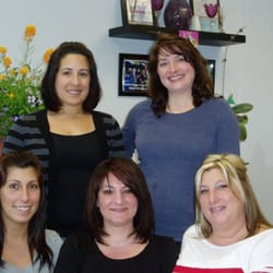 Pennache of Branford A Salon - top l to r Francheska and Maria bottom l to r Jessica, Gina (owner) and Meaghan