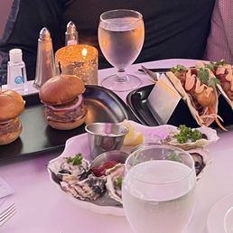 Wild Fig beef sliders, Cancun fish tacos, and Buck a Shuck oysters. Absolutely delicious! Wild Fig beef sliders, Cancun fish tacos, and Buck a Shuck oysters. Absolutely delicious!