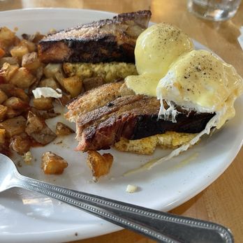 Egg - SMOKED PORK BELLY Eggs Benedict - Breakfast & Brunch Near Me - Saint Louis, Missouri Egg - SMOKED PORK BELLY Eggs Benedict - Breakfast & Brunch Near Me - Saint Louis, Missouri