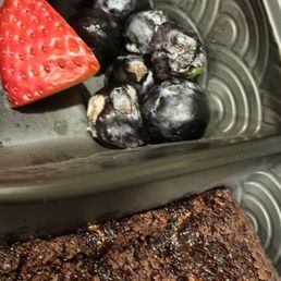 Chocolate cake with rotted berries Chocolate cake with rotted berries
