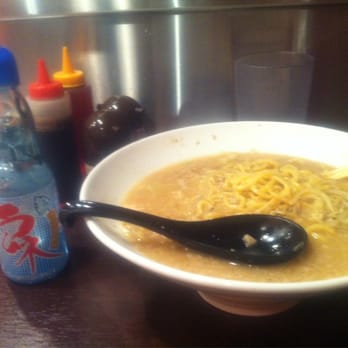 Umenoya - Jiro ramen (partially eaten) with a Ramune soda! :) - Ramen Near Me - Torrance, California