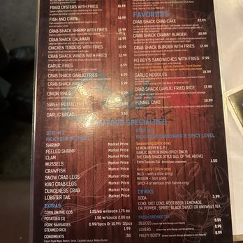 The Crab Shack - Menu - Seafood Near Me - Gardena, California The Crab Shack - Menu - Seafood Near Me - Gardena, California