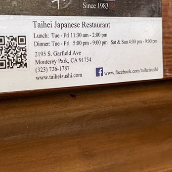 Taihei - Restaurant hours and contact info. - Sushi Bars Near Me - Monterey Park, California Taihei - Restaurant hours and contact info. - Sushi Bars Near Me - Monterey Park, California